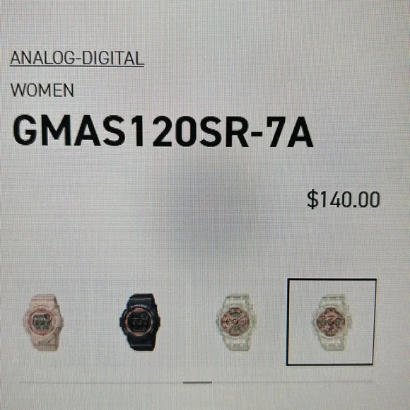 G Shock Light Cream band with a Rose Gold face, new in box - Picture 4 of 4